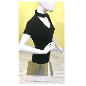 New York & Company | Black Choker Sz Med Top